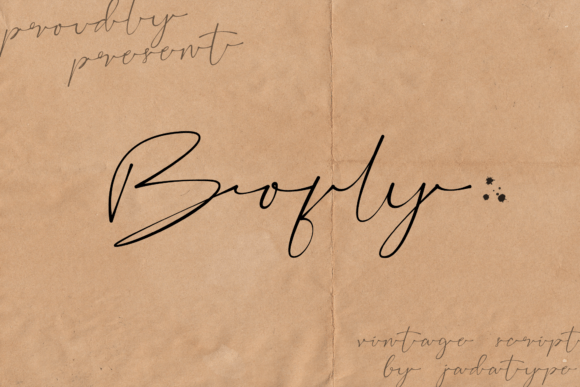 Bofly: A Handwritten Typeface for Modern Web Design