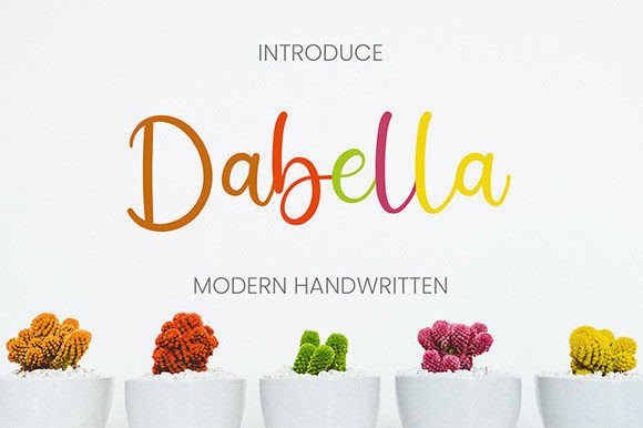 Dabella: A Handwritten Typeface for Editorial Charm