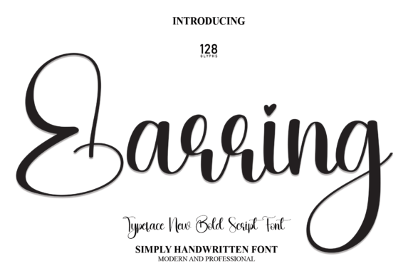 Earring: A Flowing Font for Elegant Design