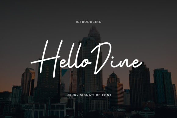 Hello Dine Font: Elegant Script for Web Design
