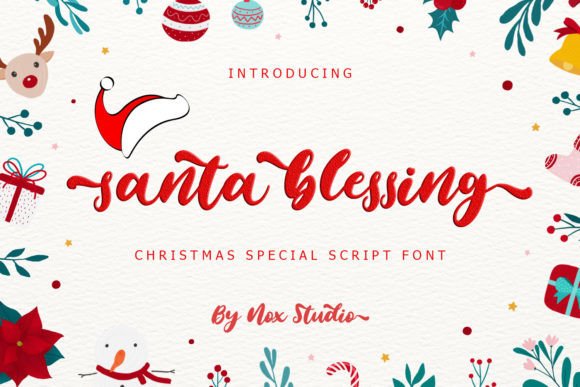 Santa Blessing Font for Holiday Marketing