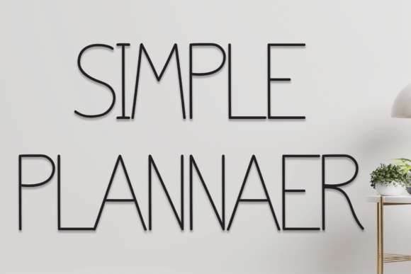 Simple Plannaer Font for Creative Projects
