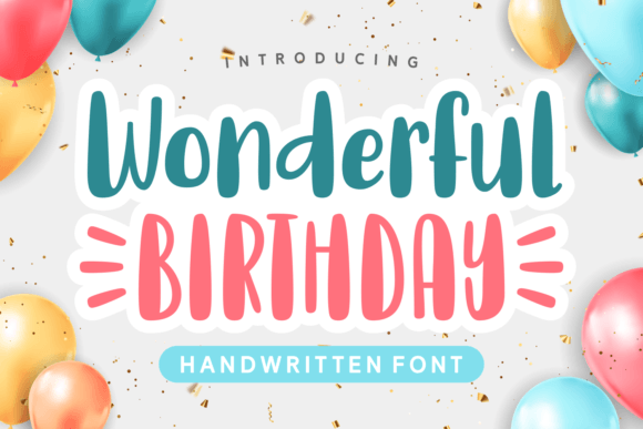 Wonderful Birthday Font for Creative Projects